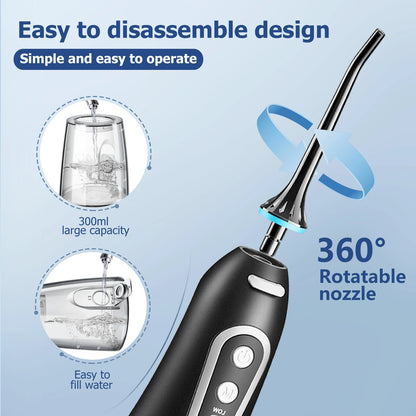 Oral Irrigator Water Dental Flosser Teeth Pick USB Rechargeable