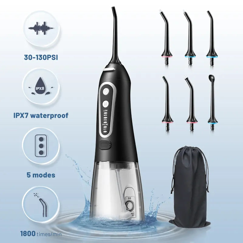 Oral Irrigator Water Dental Flosser Teeth Pick USB Rechargeable