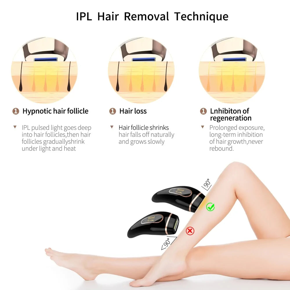 Professional Permanent IPL Epilator Laser Hair Removal 990000 Flashes