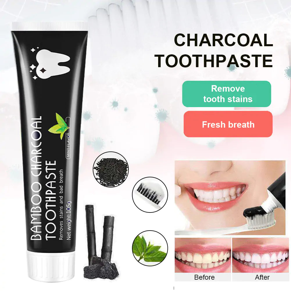 Bamboo Charcoal Teeth Whitening Toothpaste No Fluoride